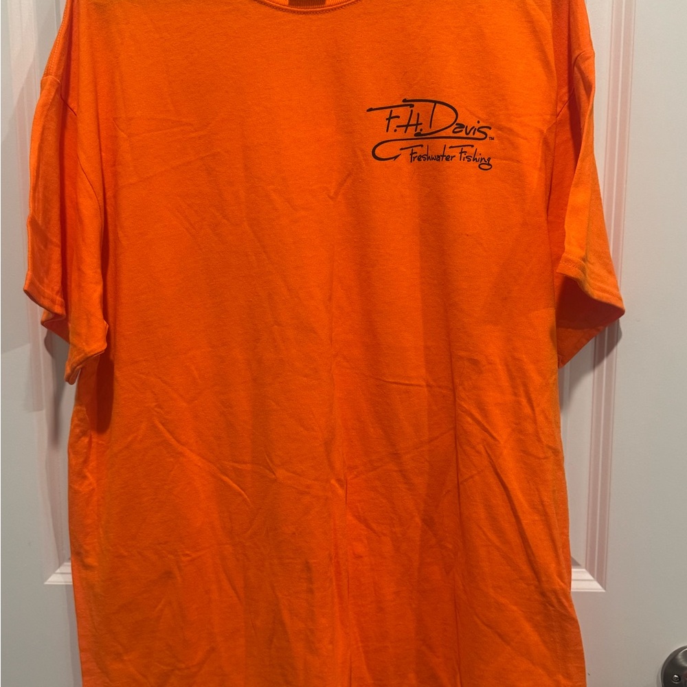 FH Davis Orange Men's Tee Fishing